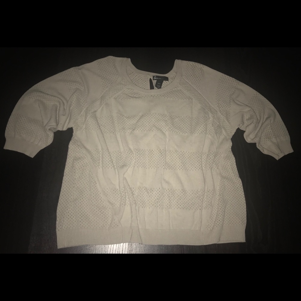 3/4 Sleeve Lightweight Tan Sweater
